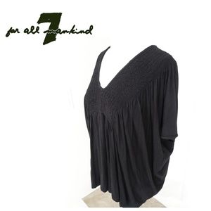 7 For All Mankind Smocked neck Dolman Blouse